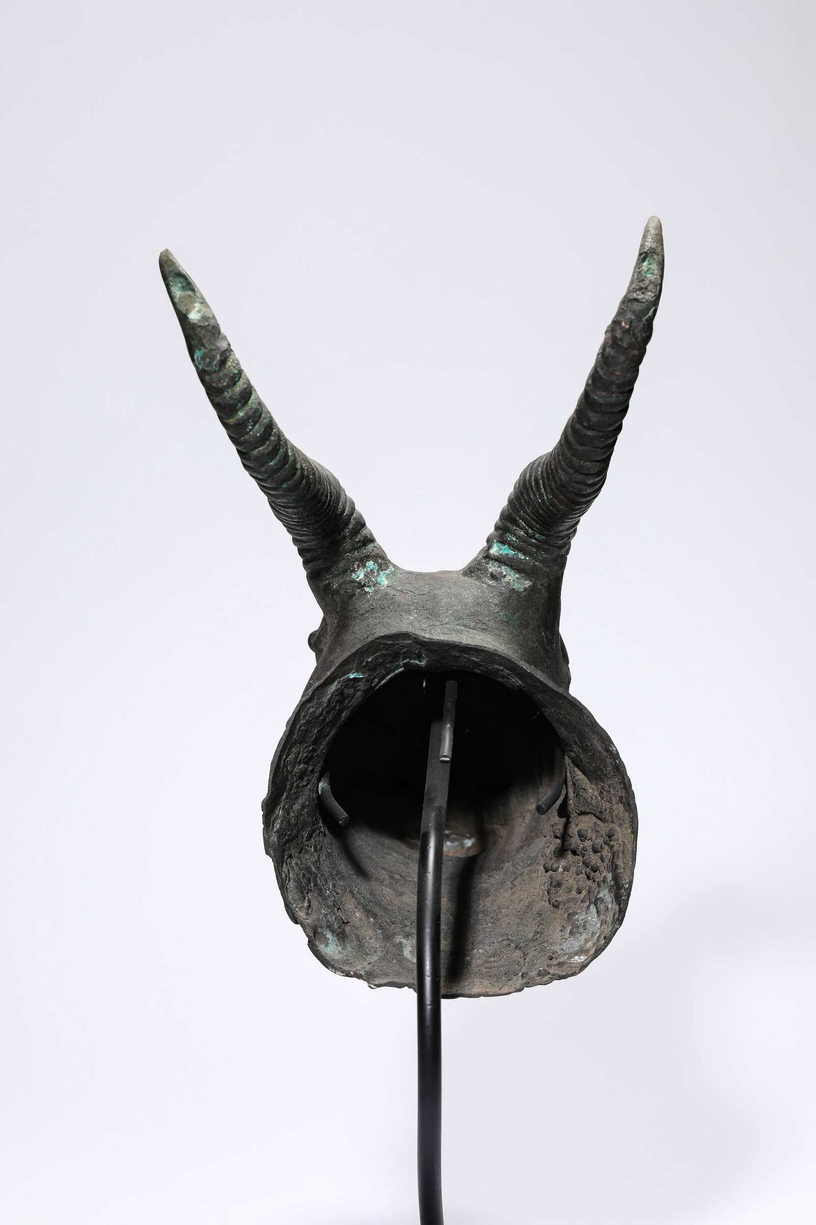 A BRONZE BEAST HEAD - 5