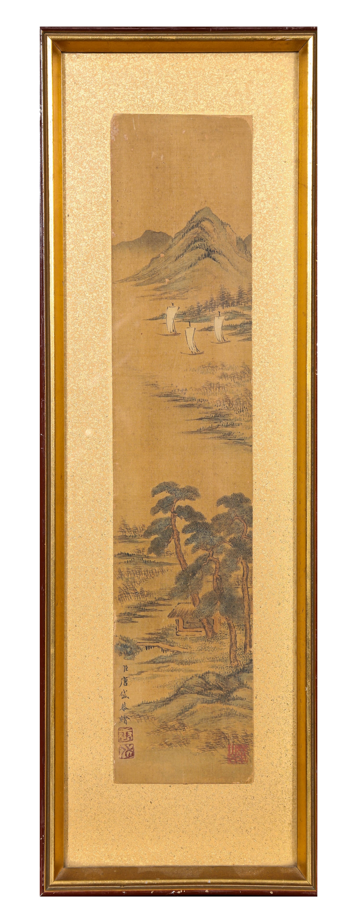 TANG DAI (1673-1752), ATTRIBUTED TO, LANDSCAPE: TANG DAI (1673-1752), ATTRIBUTED TO, LANDSCAPE Description: Dimensions: Width: 9 cm x Height: 42 cm. All measurements are approximate.