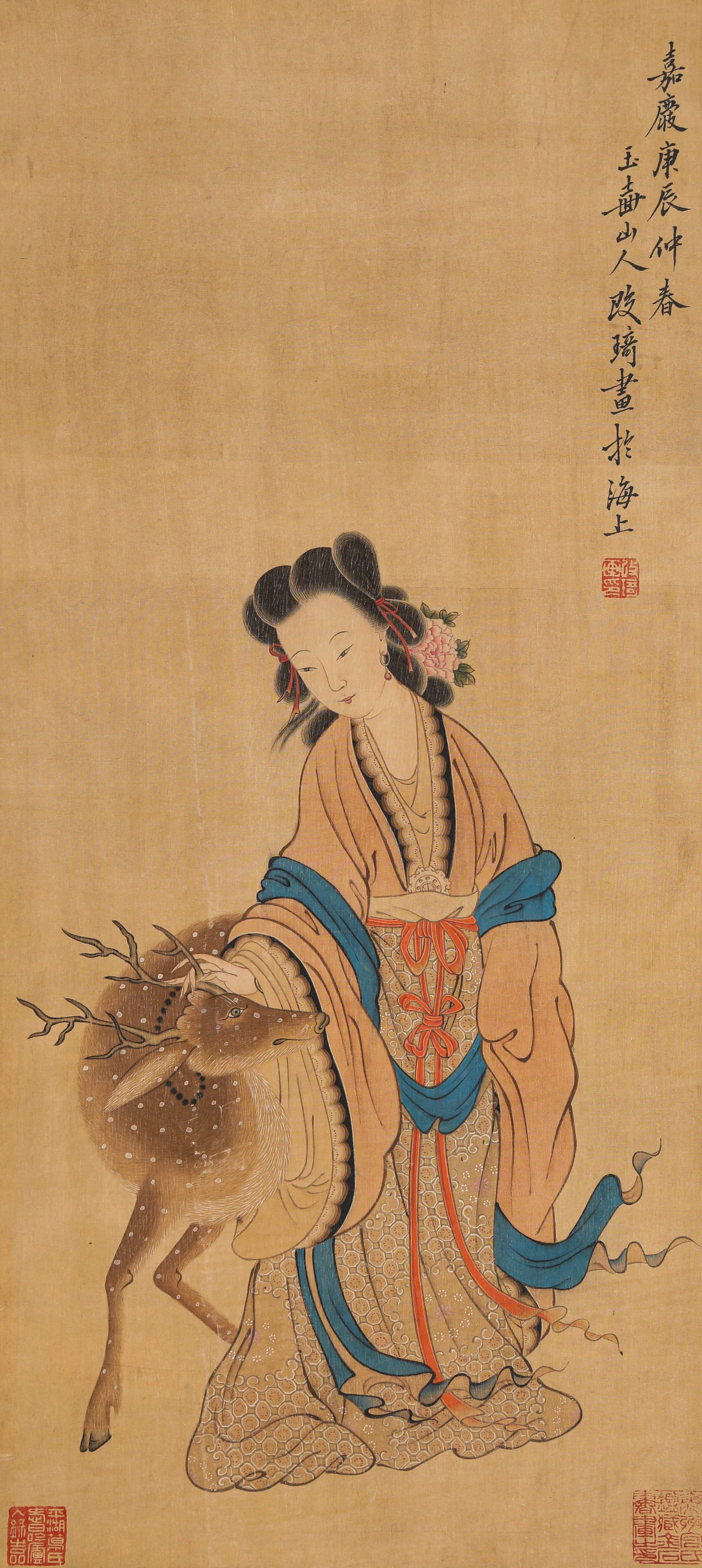 GAI QI (1773-1828), ATTRIBUTED TO, FIGURES: GAI QI (1773-1828), ATTRIBUTED TO, FIGURES Description: Dimensions: Width: 26.5 cm x Height: 58 cm. All measurements are approximate.