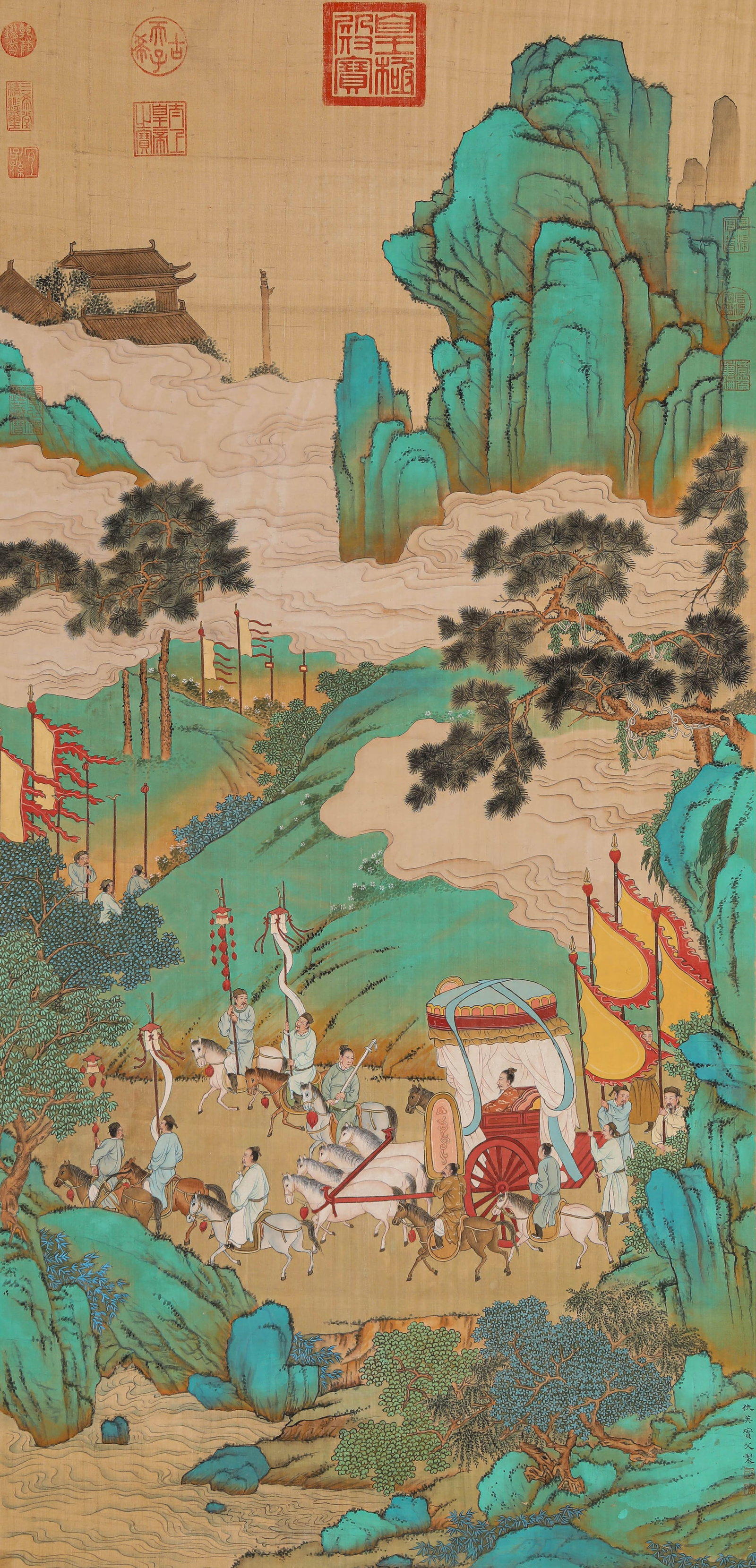 QIU YING (1494-1552), ATTRIBUTED TO, FIGURE NARRATIVE: QIU YING (1494-1552), ATTRIBUTED TO, FIGURE NARRATIVE Description: Dimensions: Width: 61 cm x Height: 126 cm. All measurements are approximate.