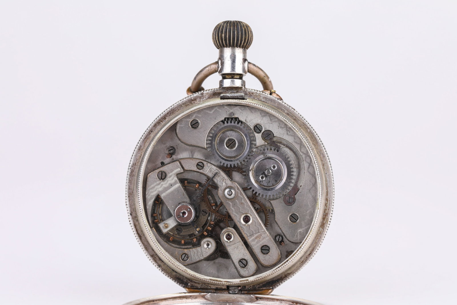 A SILVER-CASED ‘KEY-WIND’ POCKET WATCH - 4