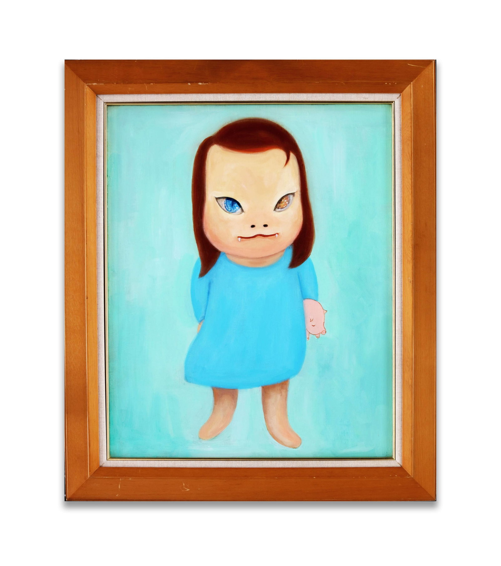 YOSHITOMO NARA (B. 1959), ACRYLIC ON CANVAS: YOSHITOMO NARA (B. 1959), ACRYLIC ON CANVAS Dimensions: Image size: 65.2 x 53.2 cm. All measured values are approximate. Outer frame size: 81 x 68.3 cm. All measured values are approximate.