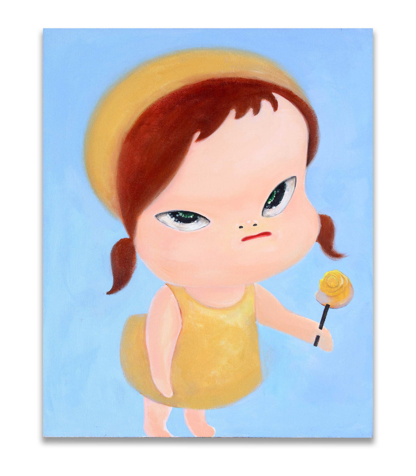 YOSHITOMO NARA (B. 1959), ACRYLIC ON CANVAS: YOSHITOMO NARA (B. 1959), ACRYLIC ON CANVAS Dimensions: Image size:65.4 x 53 cm. All measured values are approximate. Provenance and Authenticity: The work is presented with front and reverse
