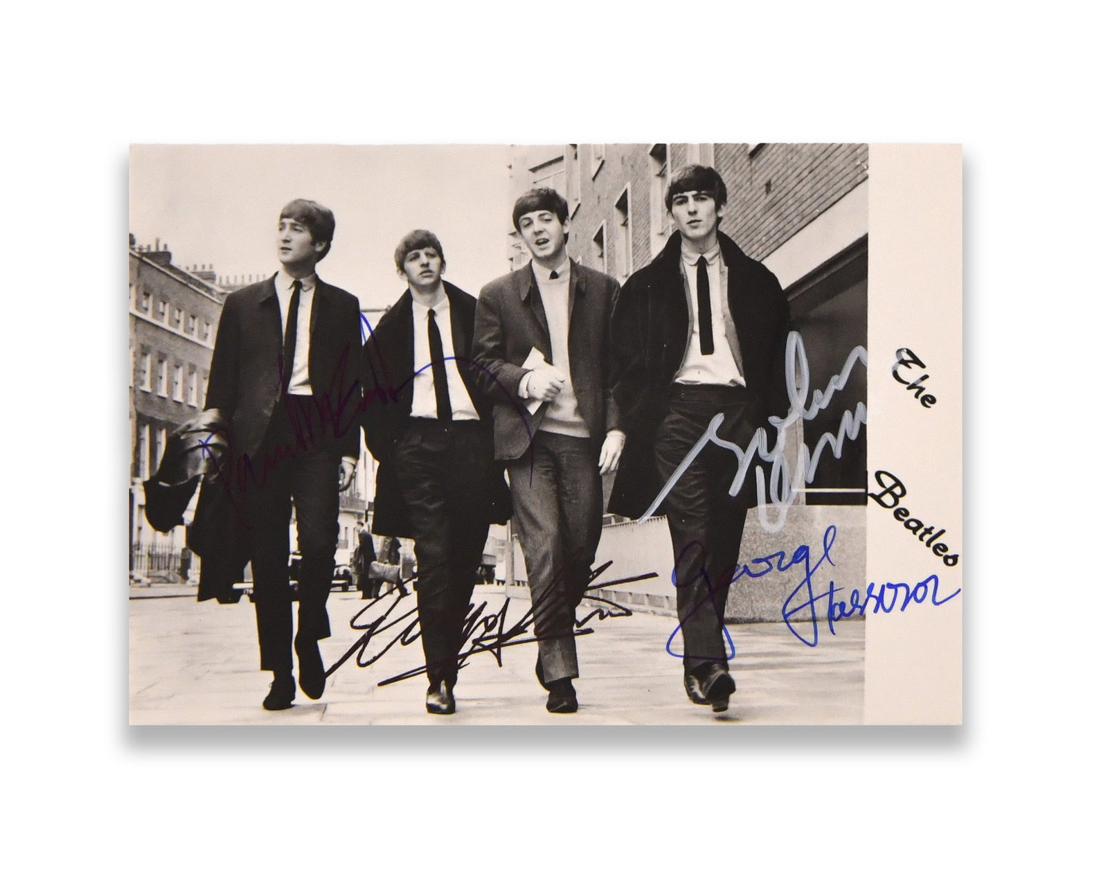 THE BEATLES - SIGNED PHOTOGRAPHIC POSTCARD (1 of 2)