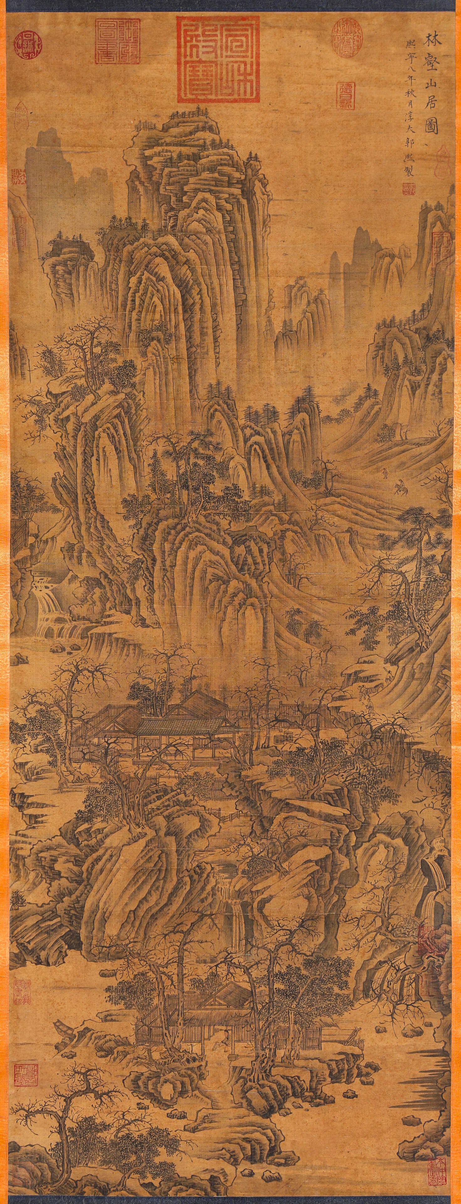GUO XI (1020-1090), ATTRIBUTED TO, RECLUSE IN FOREST AND VALLEYS: GUO XI (1020-1090), ATTRIBUTED TO, RECLUSE IN FOREST AND VALLEYS Description: Dimensions: Width: 47.5 cm x Height: 127 cm. All measurements are approximate.