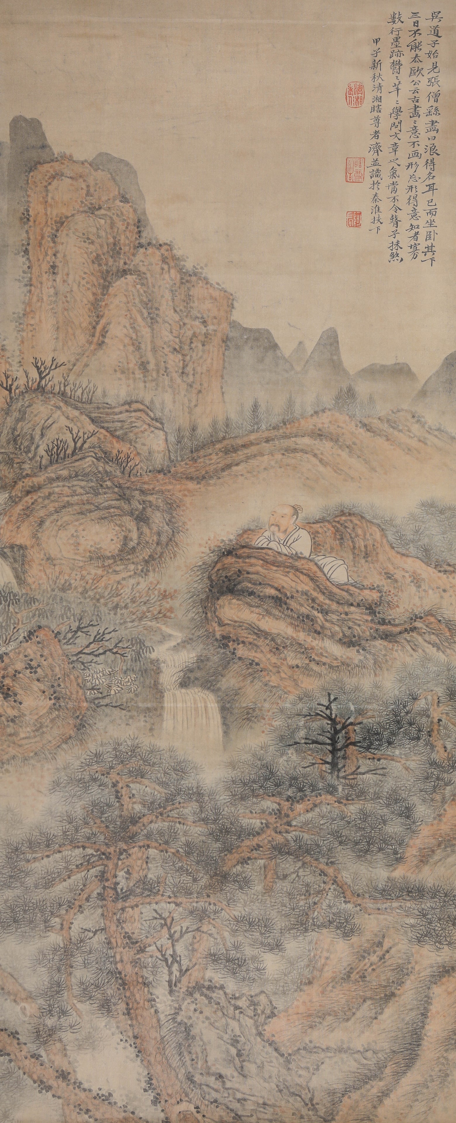 SHITAO (1642-1707), ATTRIBUTED TO, NOBLE SCHOLAR: SHITAO (1642-1707), ATTRIBUTED TO, NOBLE SCHOLAR Description: Dimensions: Width: 46.5 cm x Height: 112 cm. All measurements are approximate.