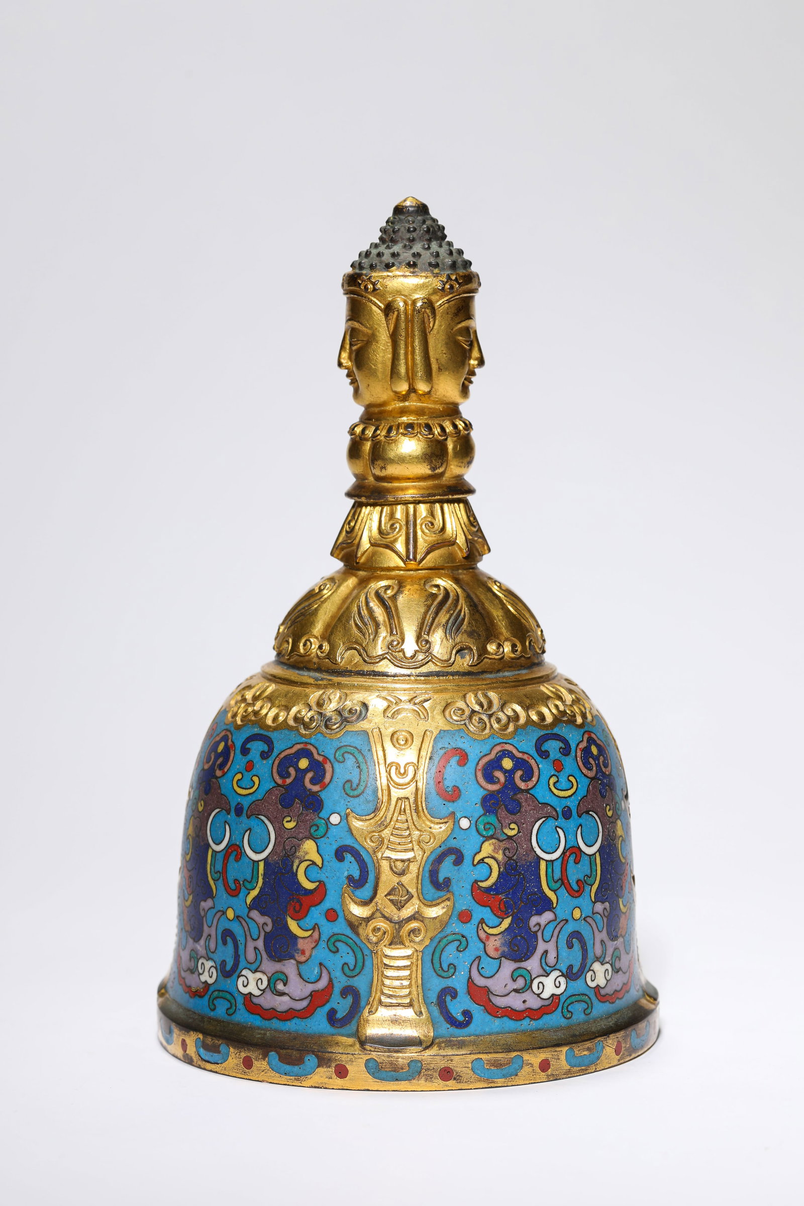 A CLOISONNé ENAMEL RITUAL OBJECT - 3