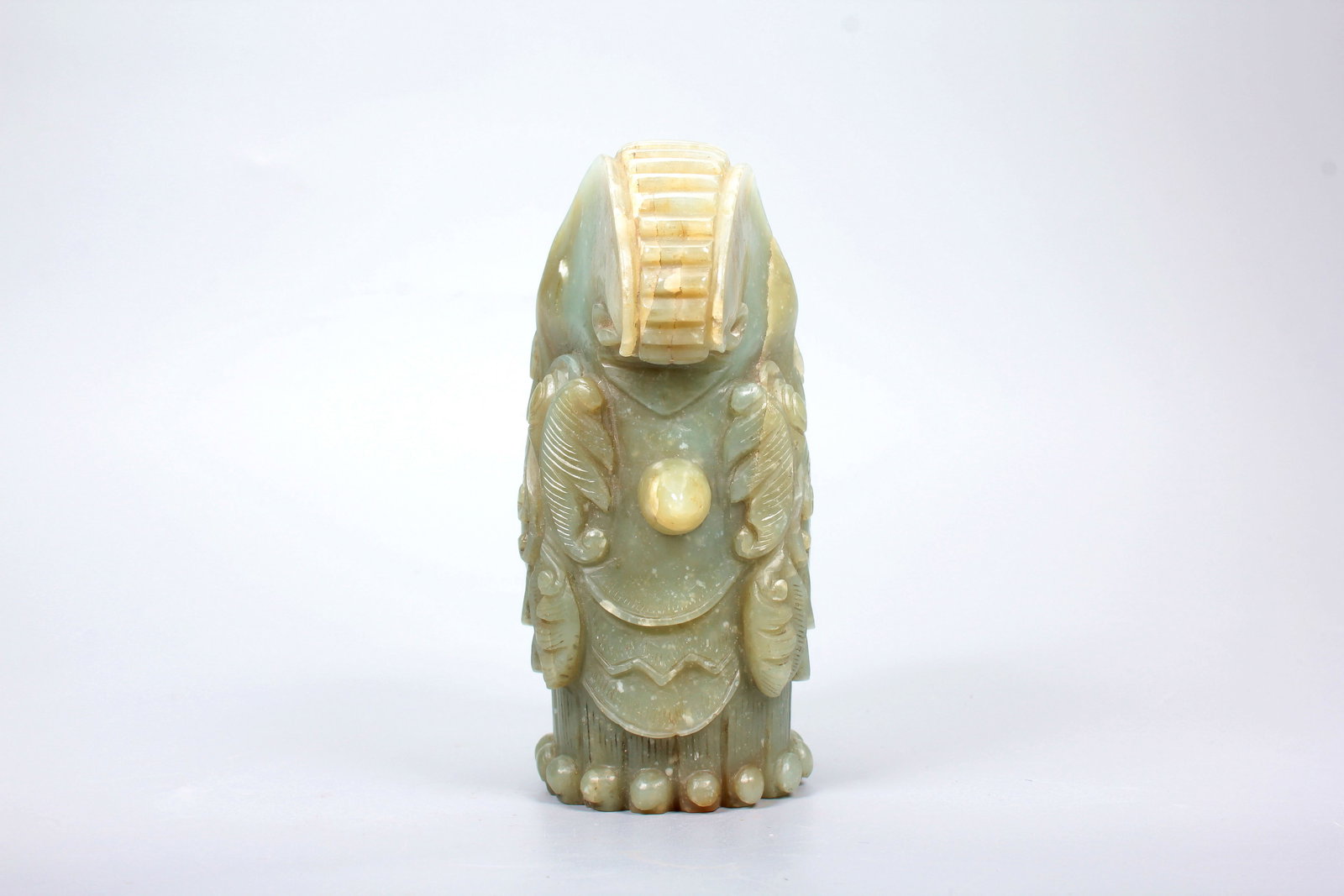 A HETIAN JADE DRAGON HEAD - 6