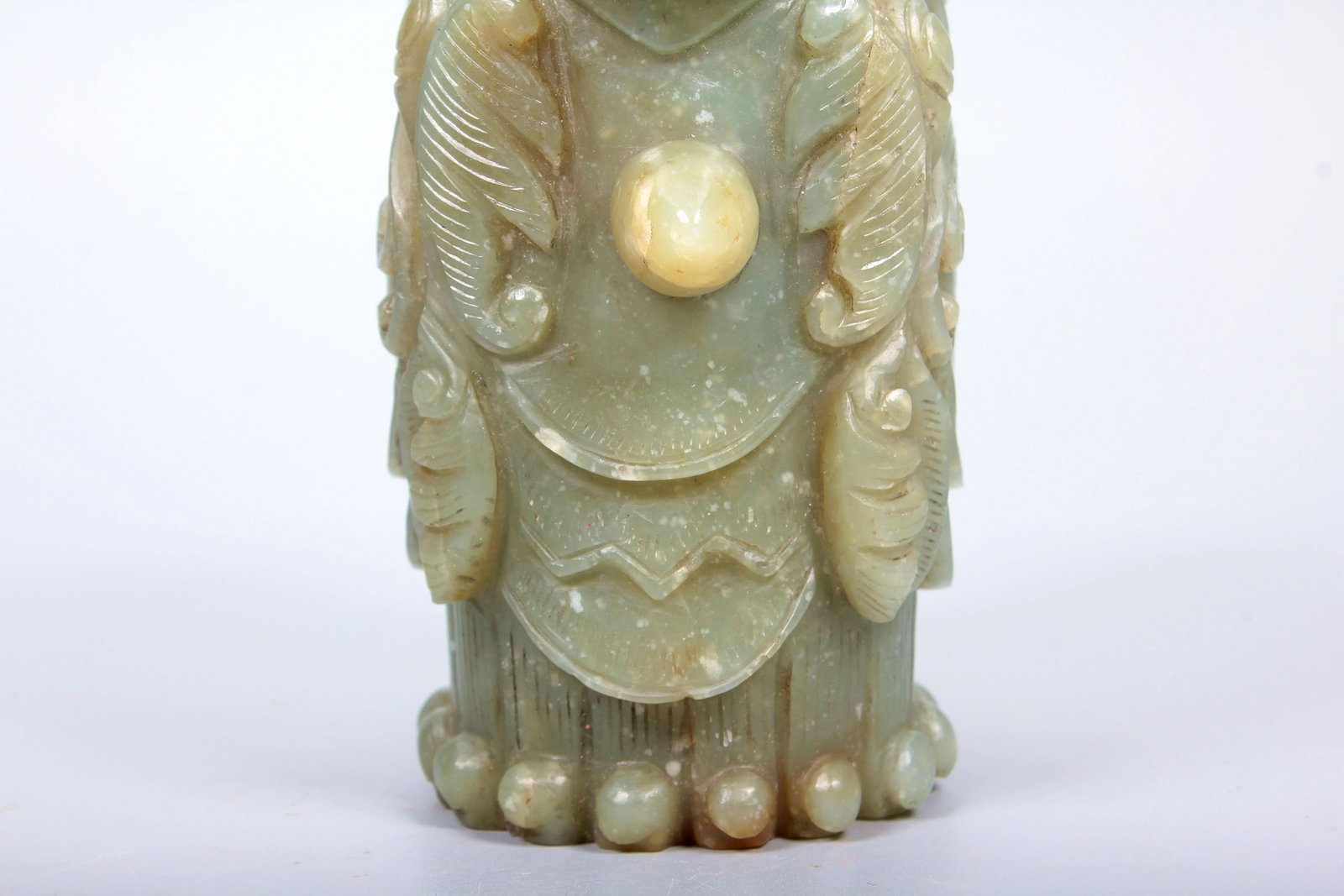 A HETIAN JADE DRAGON HEAD - 7