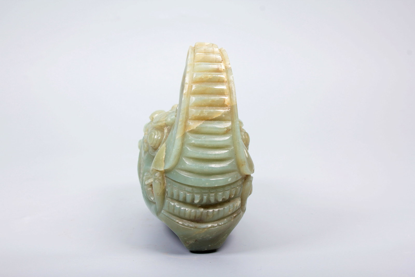 A HETIAN JADE DRAGON HEAD - 8