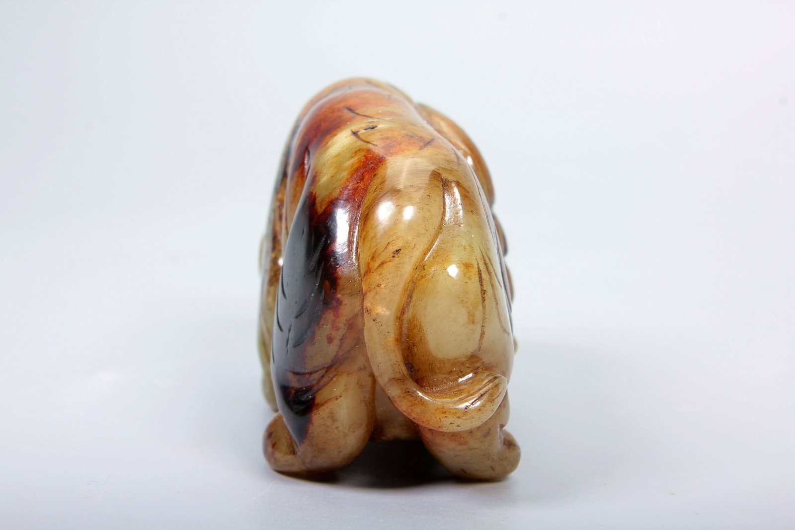 A HETIAN JADE ELEPHANT ORNAMENT - 7