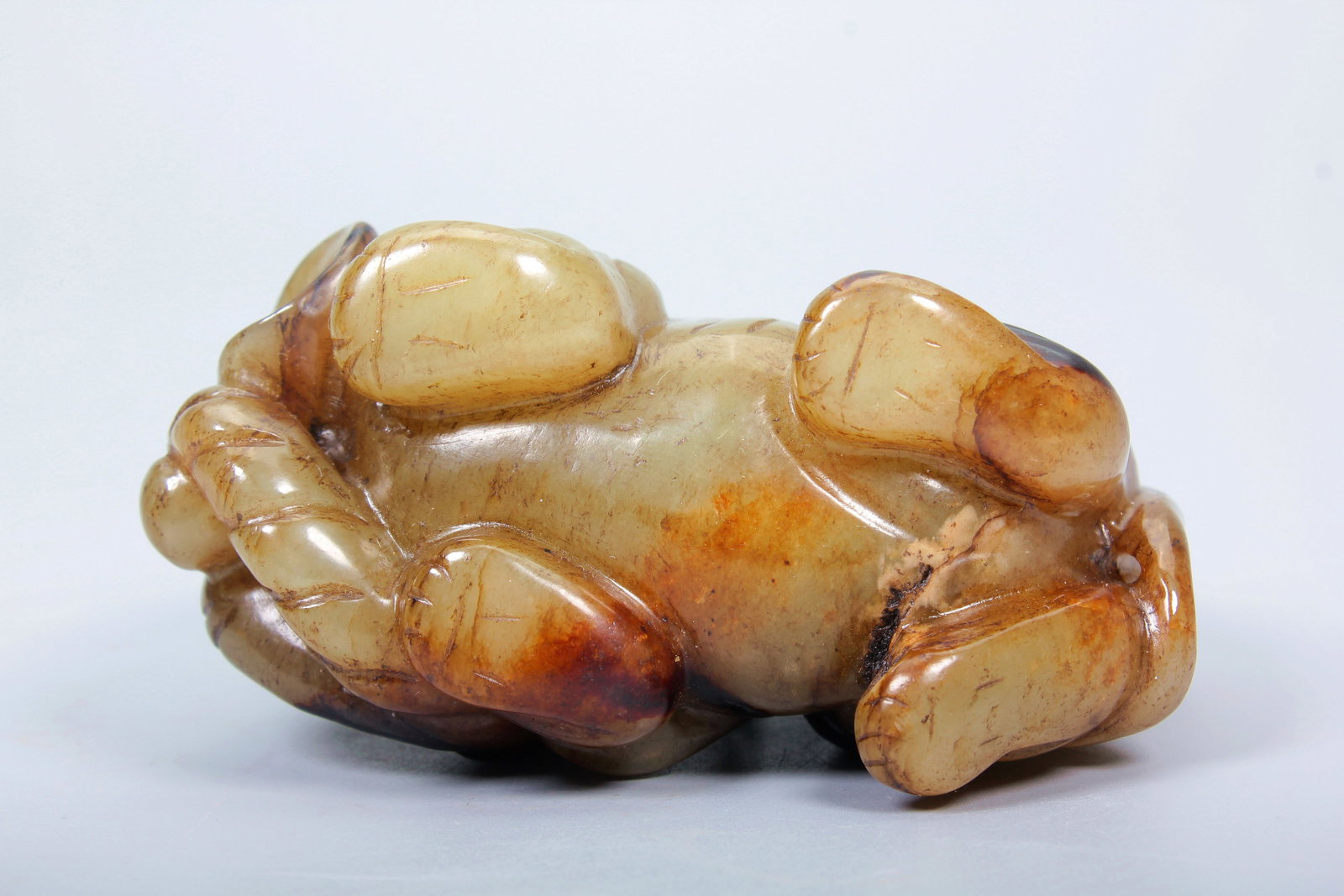 A HETIAN JADE ELEPHANT ORNAMENT - 9