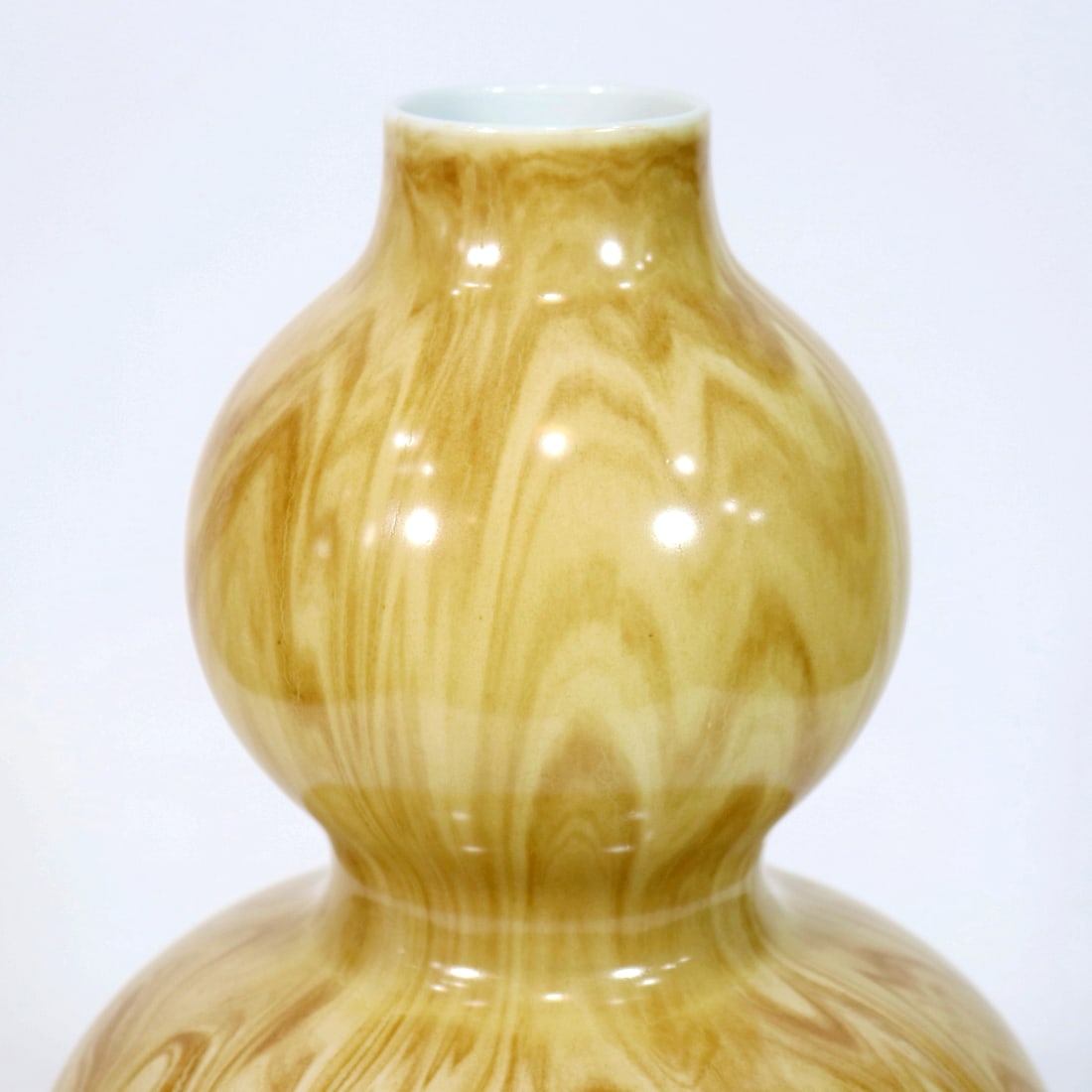A BIONIC WOOD GLAZE GOURD VASE - 5