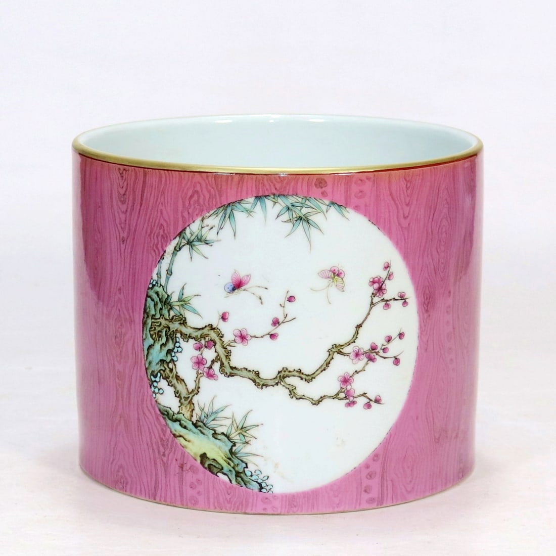 A BIONIC WOOD GLAZE OPENWORK FLORAL BRUSH HOLDER (1 of 9)