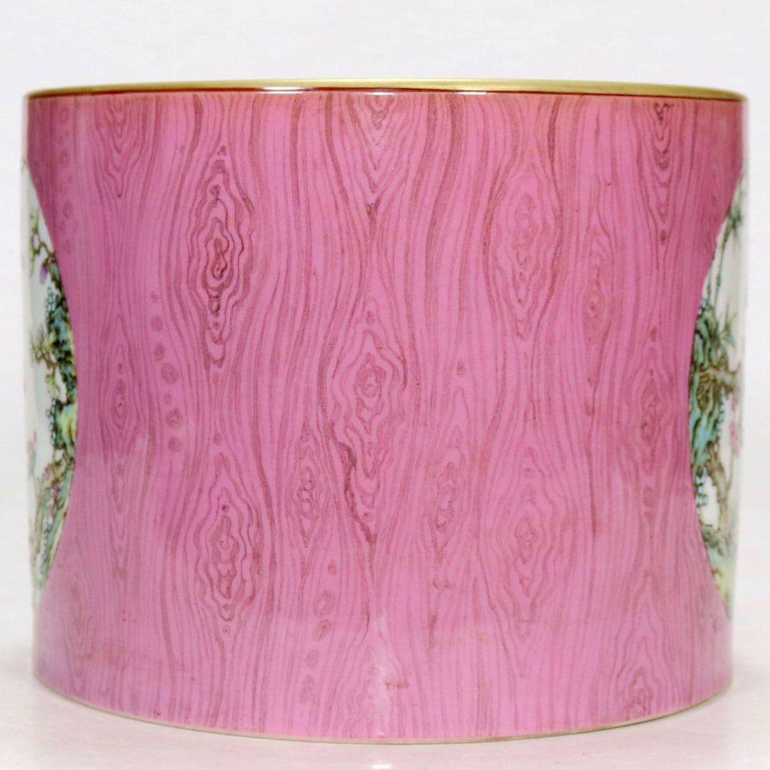 A BIONIC WOOD GLAZE OPENWORK FLORAL BRUSH HOLDER - 9