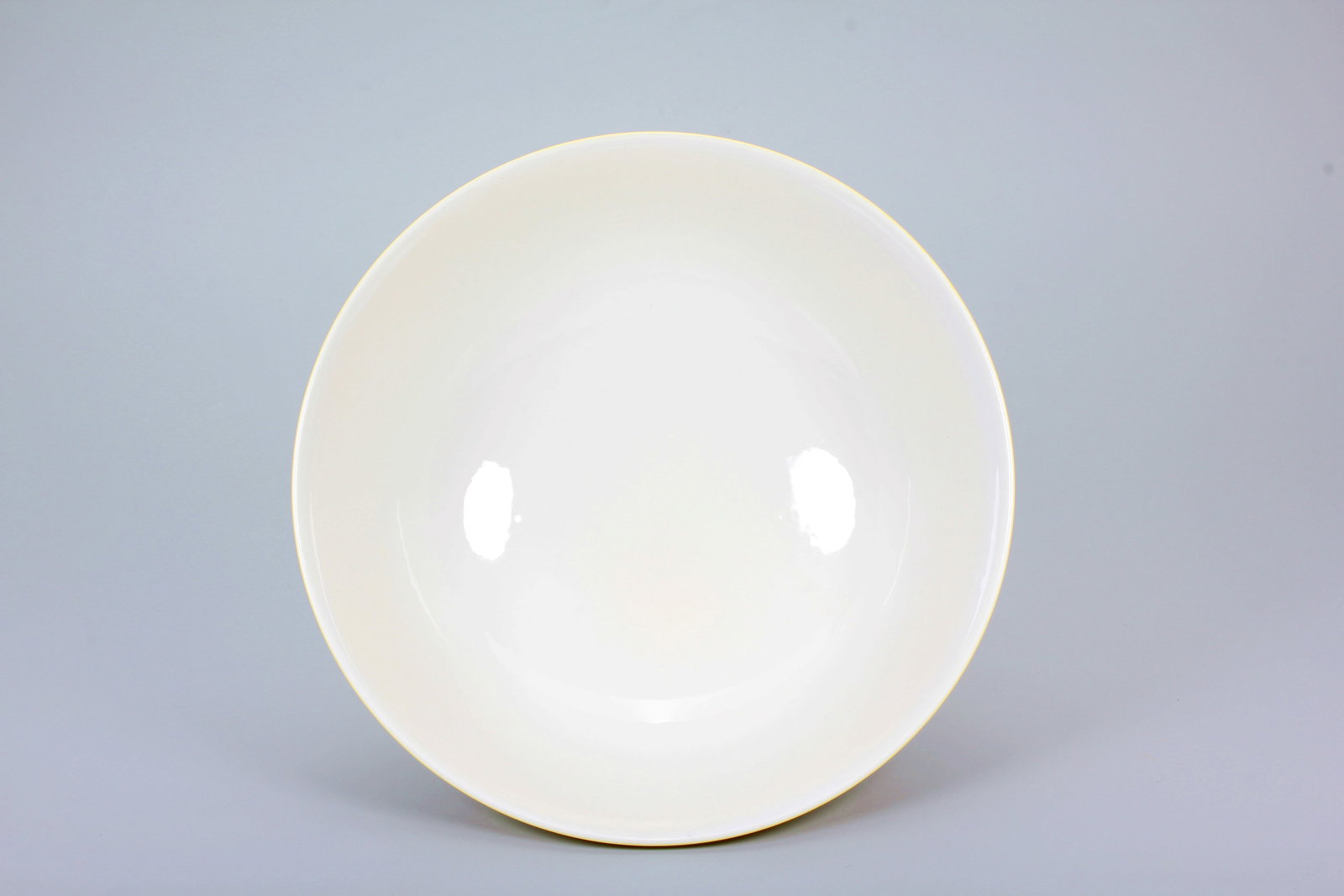 A YELLOW GLAZED BOWL - 3