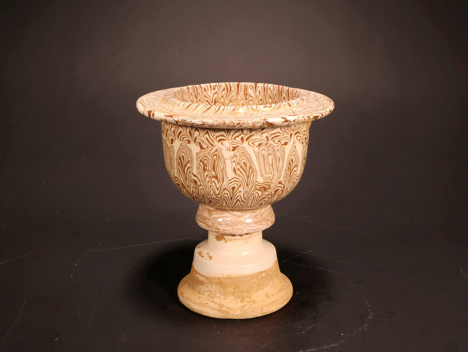 A MARBLED CLAY TRAVEL INCENSE BURNER (1 of 5)