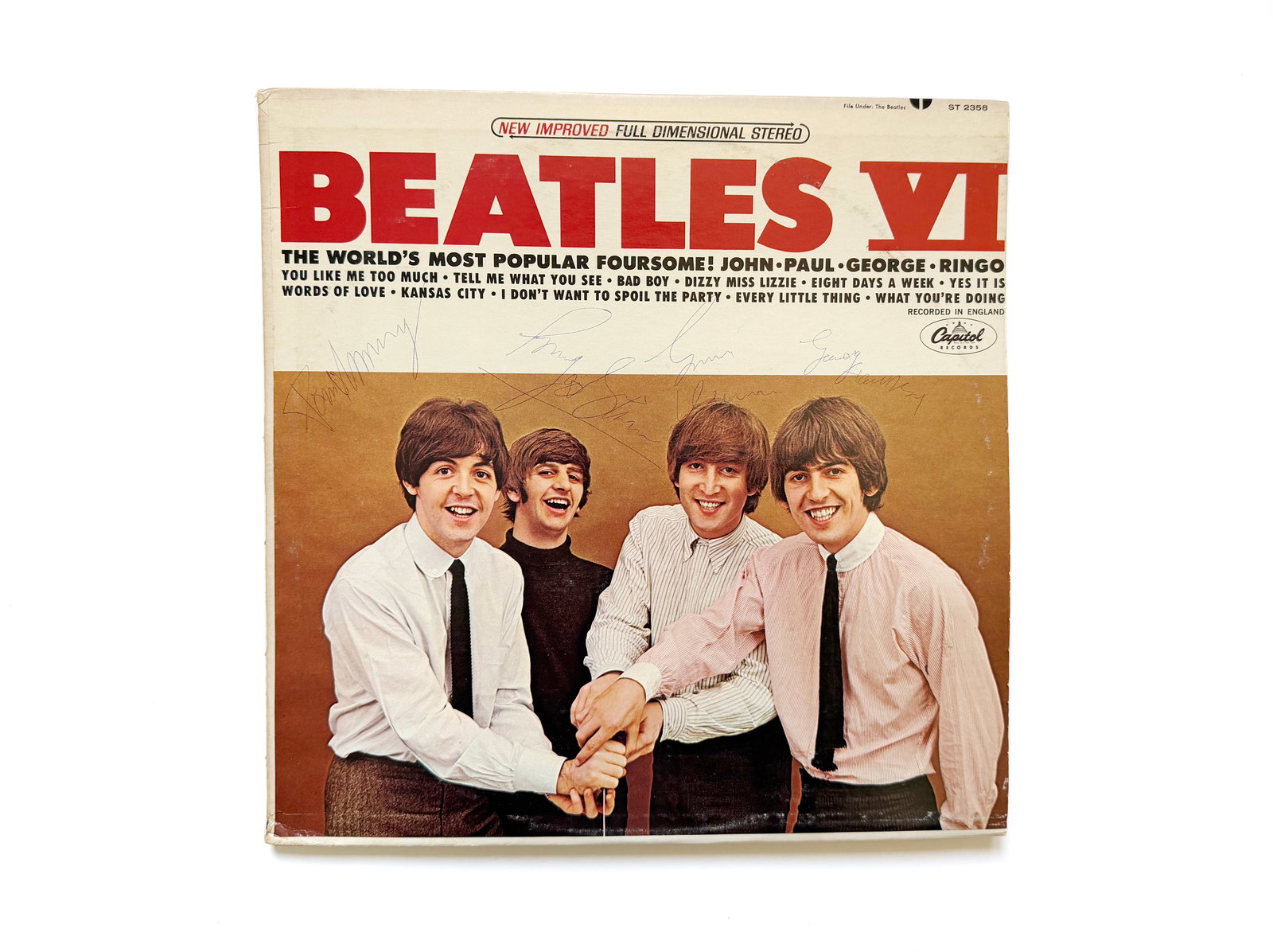 THE BEATLES FULLY SIGNED BEATLES VI LP - 2