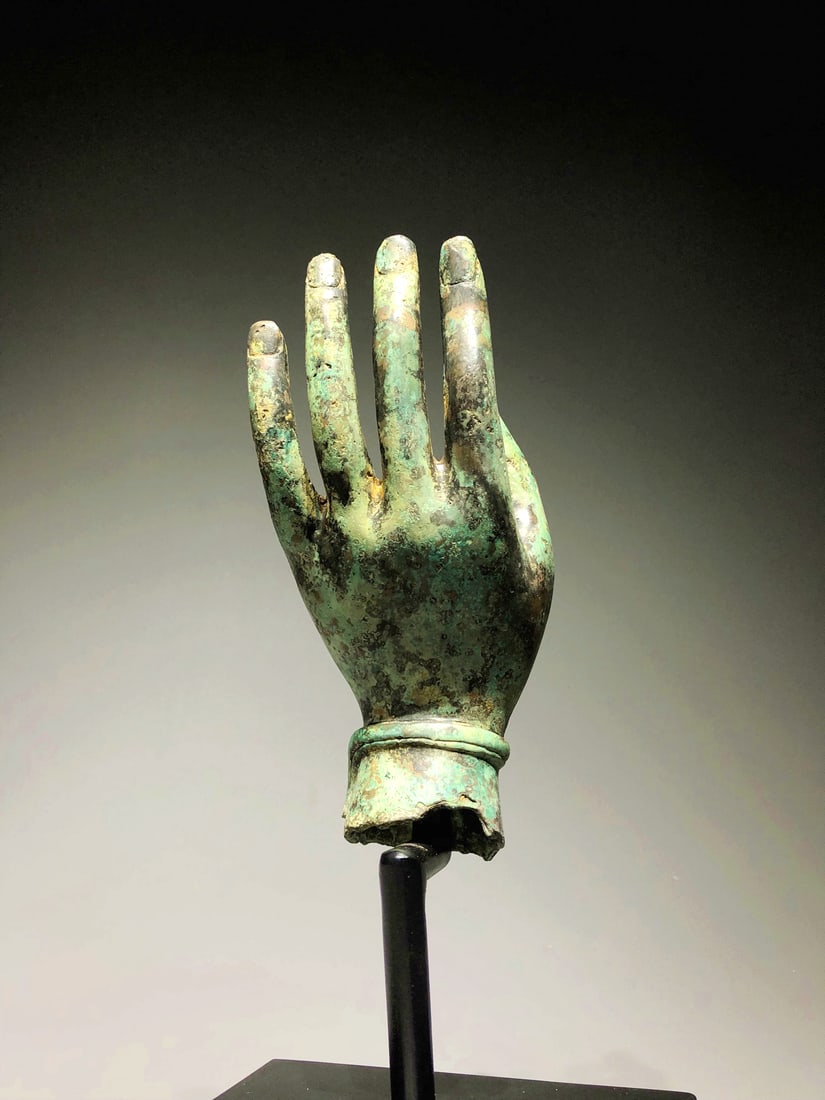 A BRONZE BUDDHA'S HAND - 6