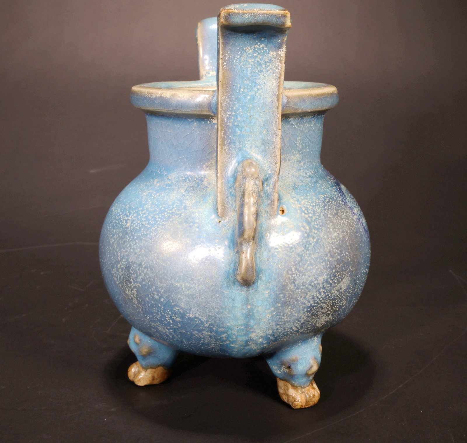 A JUN KILN STANDING CENSER - 6