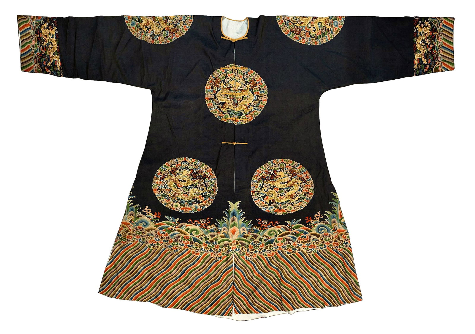 A GOLDEN THREAD CLUSTER DRAGON FIVE-CLAWED DRAGON ROBE (1 of 8)