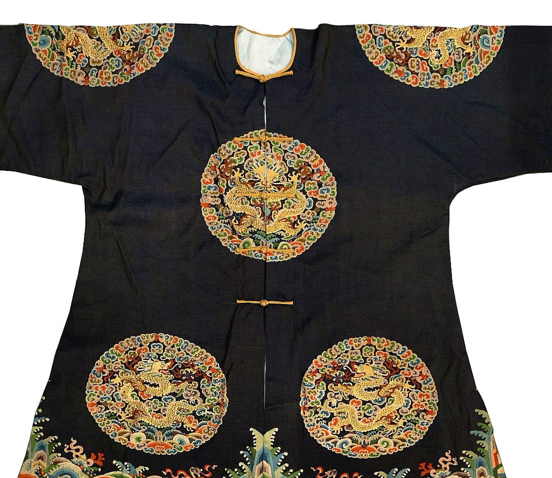 A GOLDEN THREAD CLUSTER DRAGON FIVE-CLAWED DRAGON ROBE - 2