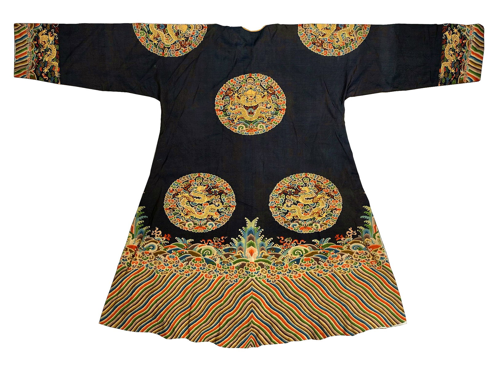 A GOLDEN THREAD CLUSTER DRAGON FIVE-CLAWED DRAGON ROBE - 6