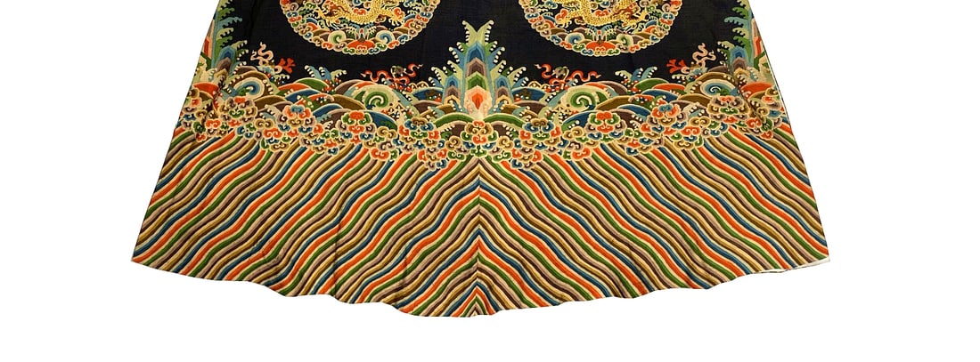A GOLDEN THREAD CLUSTER DRAGON FIVE-CLAWED DRAGON ROBE - 8