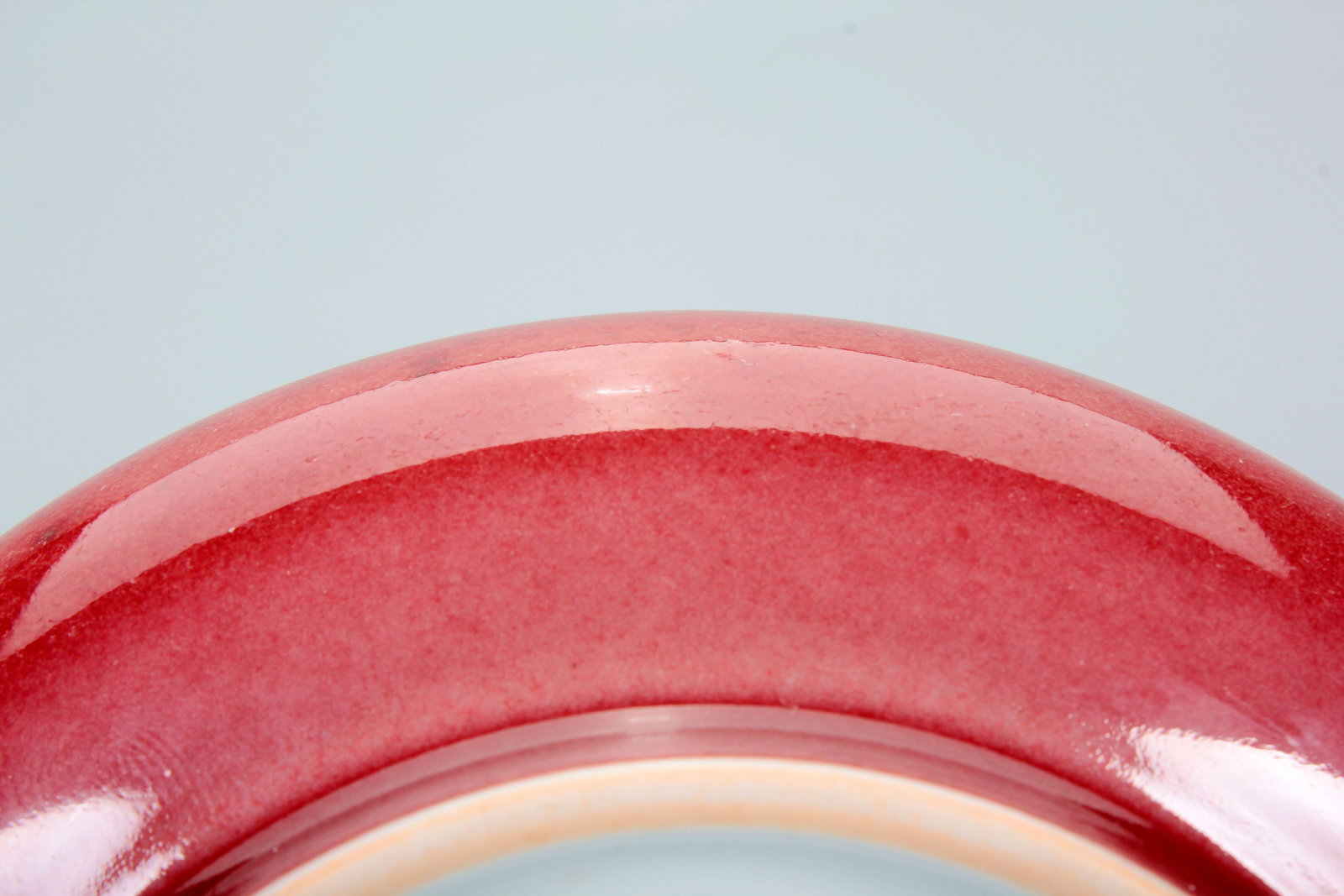 A BEAN-RED GLAZED BRUSH WASHER - 7