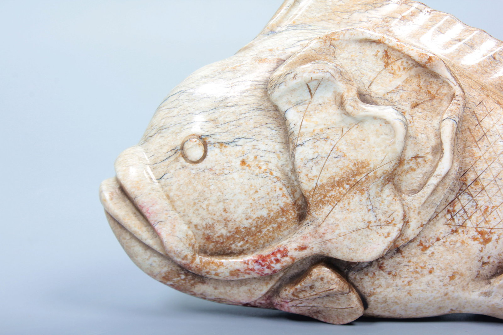 A HIGH ANCIENT JADE FISH ORNAMENT - 6