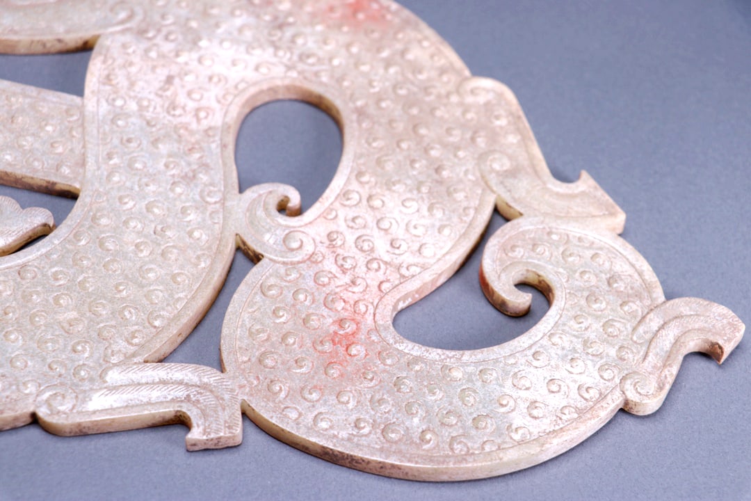 A JADE GRAIN PATTERN S-SHAPED DRAGON - 3