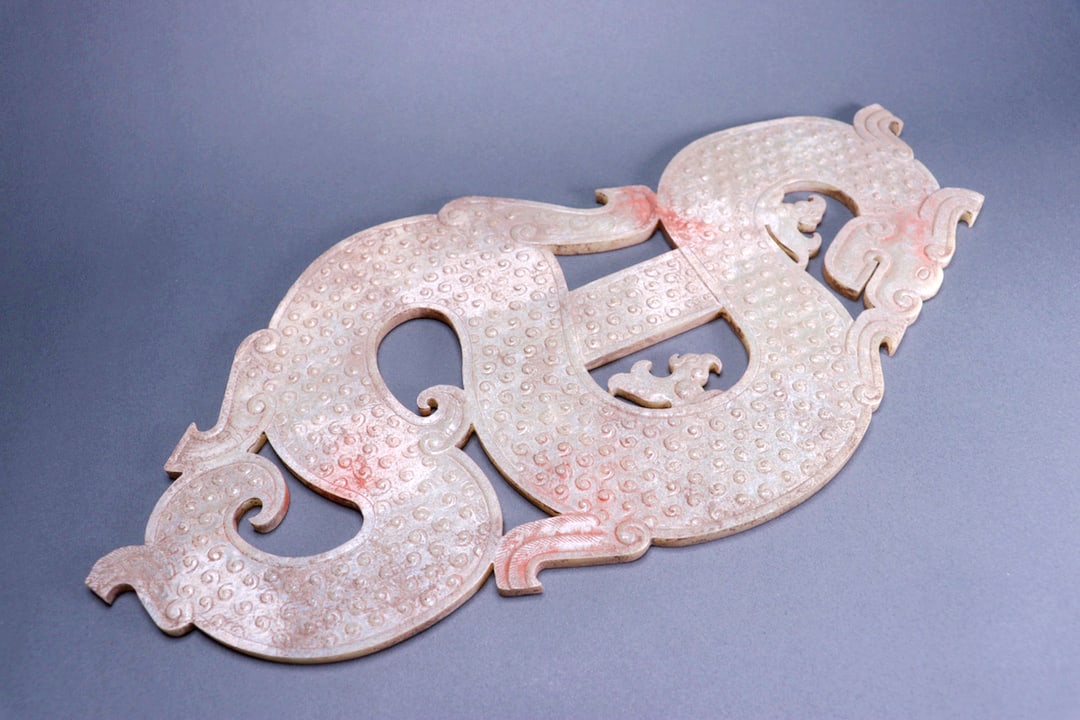 A JADE GRAIN PATTERN S-SHAPED DRAGON - 4