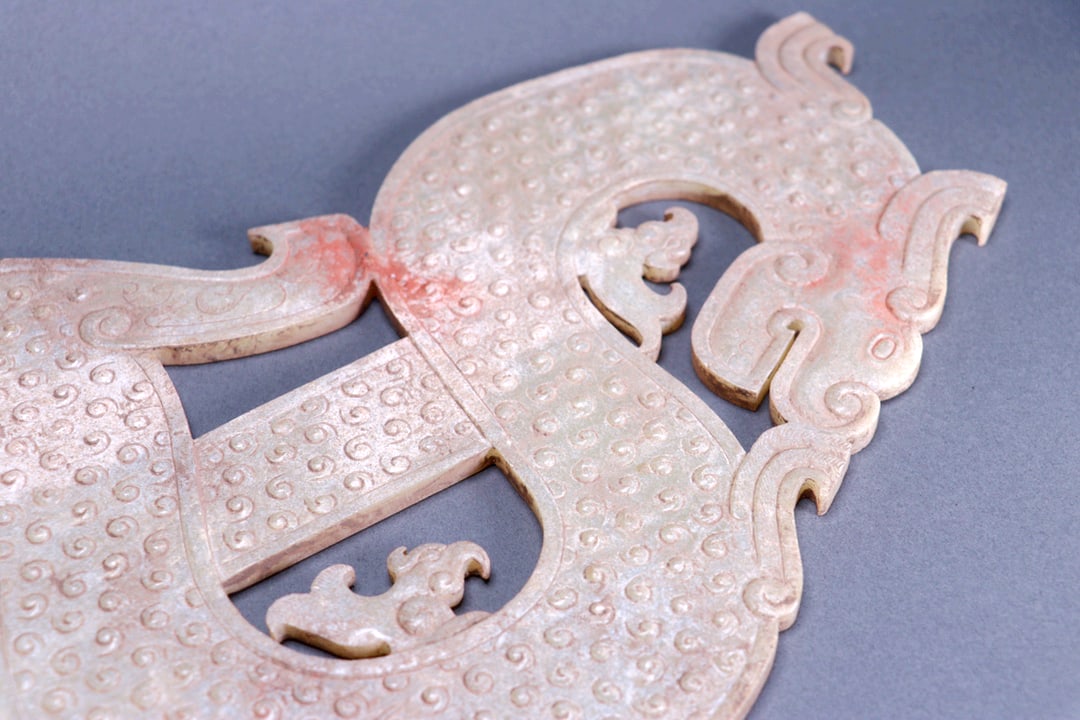 A JADE GRAIN PATTERN S-SHAPED DRAGON - 5