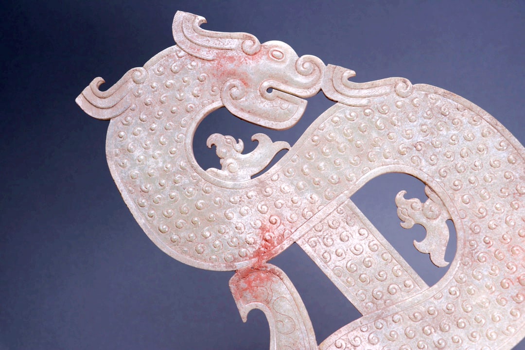 A JADE GRAIN PATTERN S-SHAPED DRAGON - 7