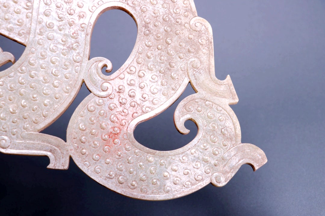 A JADE GRAIN PATTERN S-SHAPED DRAGON - 8