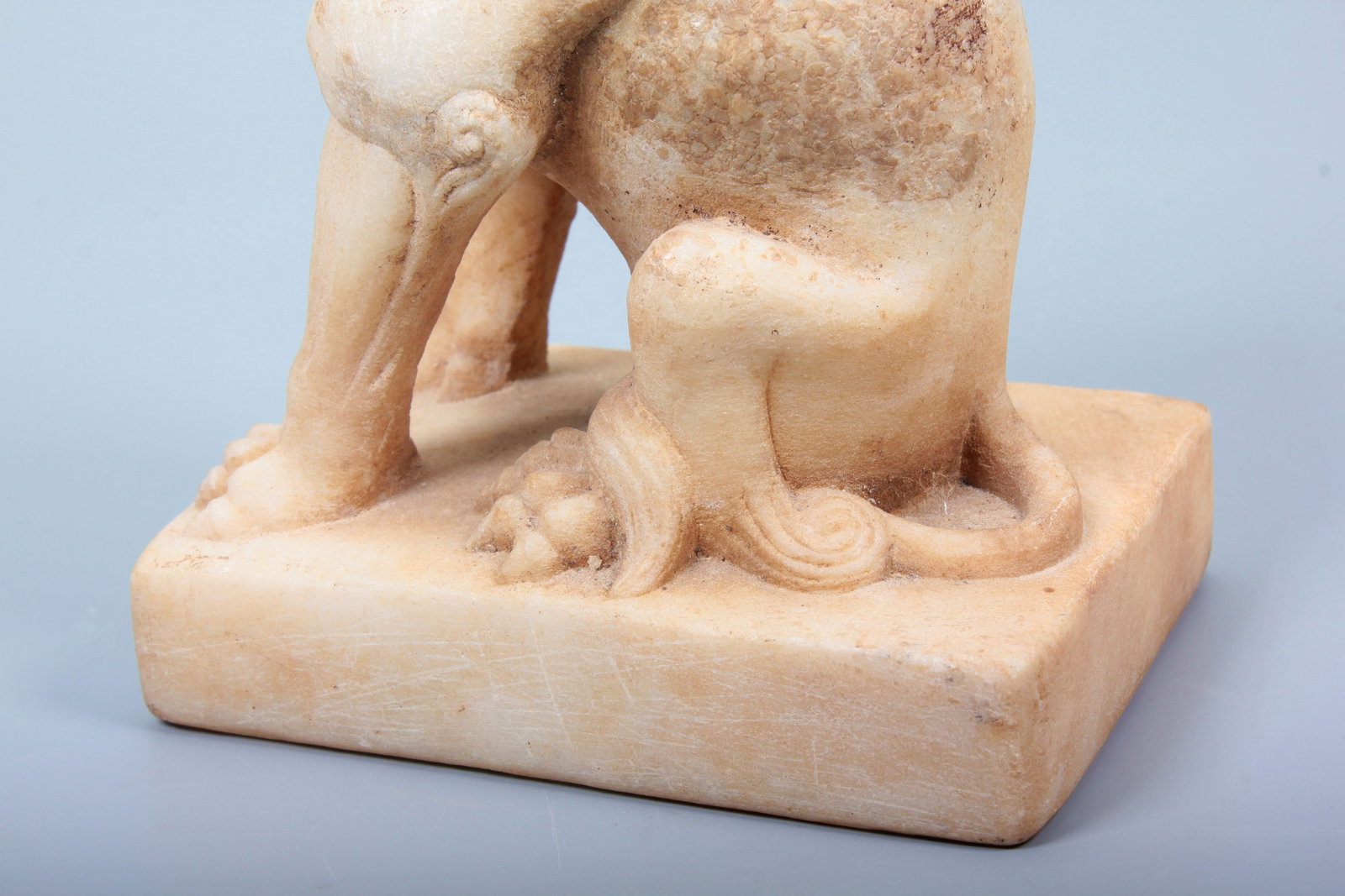 A WHITE MARBLE LION - 10