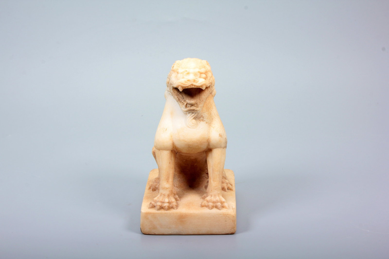 A WHITE MARBLE LION - 3