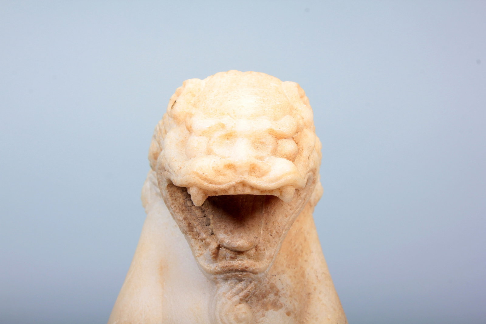 A WHITE MARBLE LION - 4
