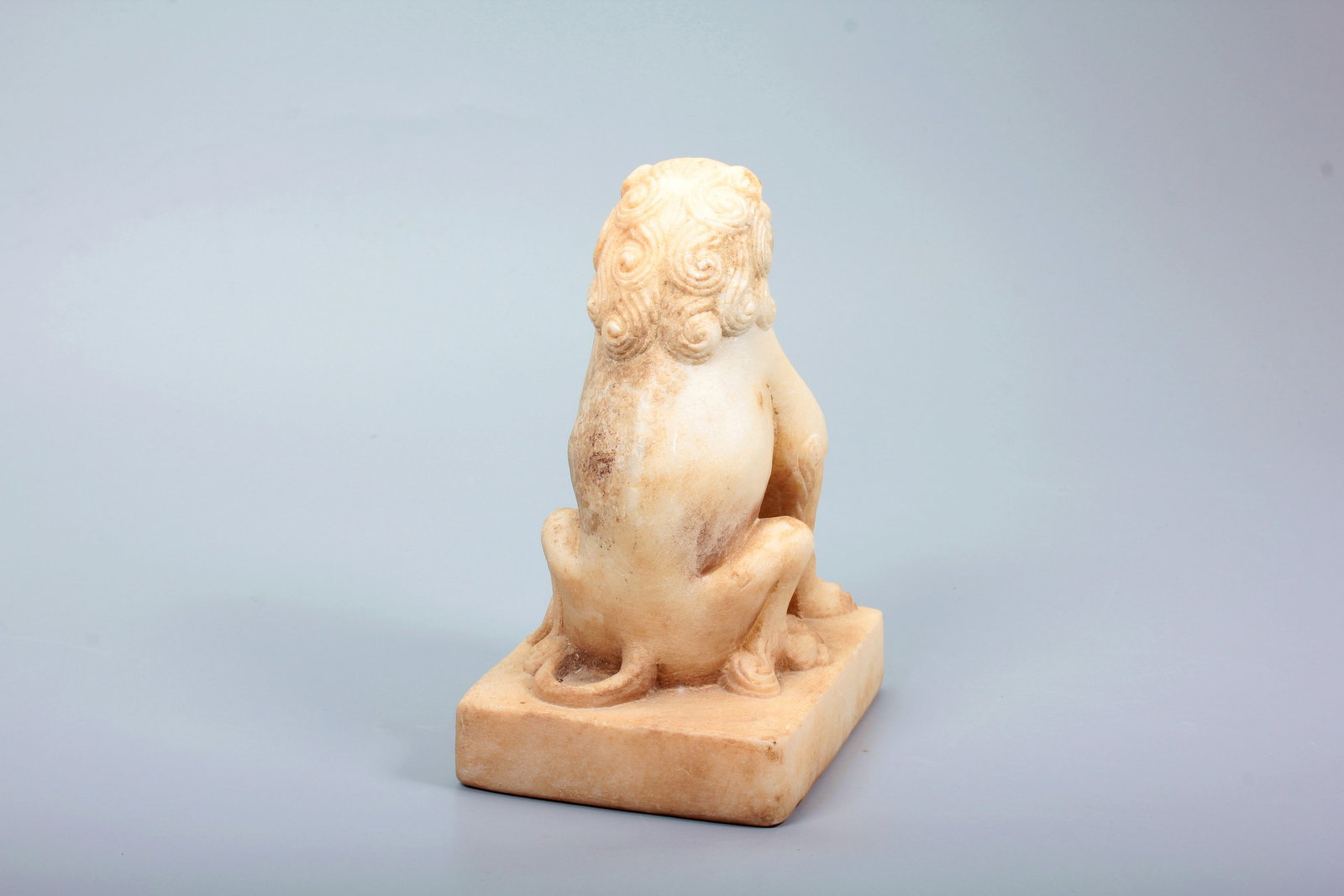 A WHITE MARBLE LION - 6