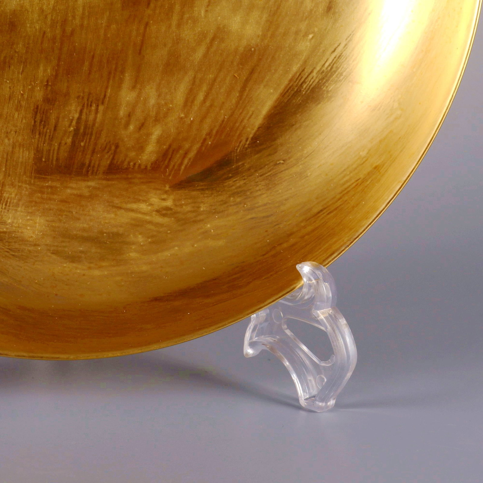 A GOLD GLAZED APPRECIATION DISH - 5