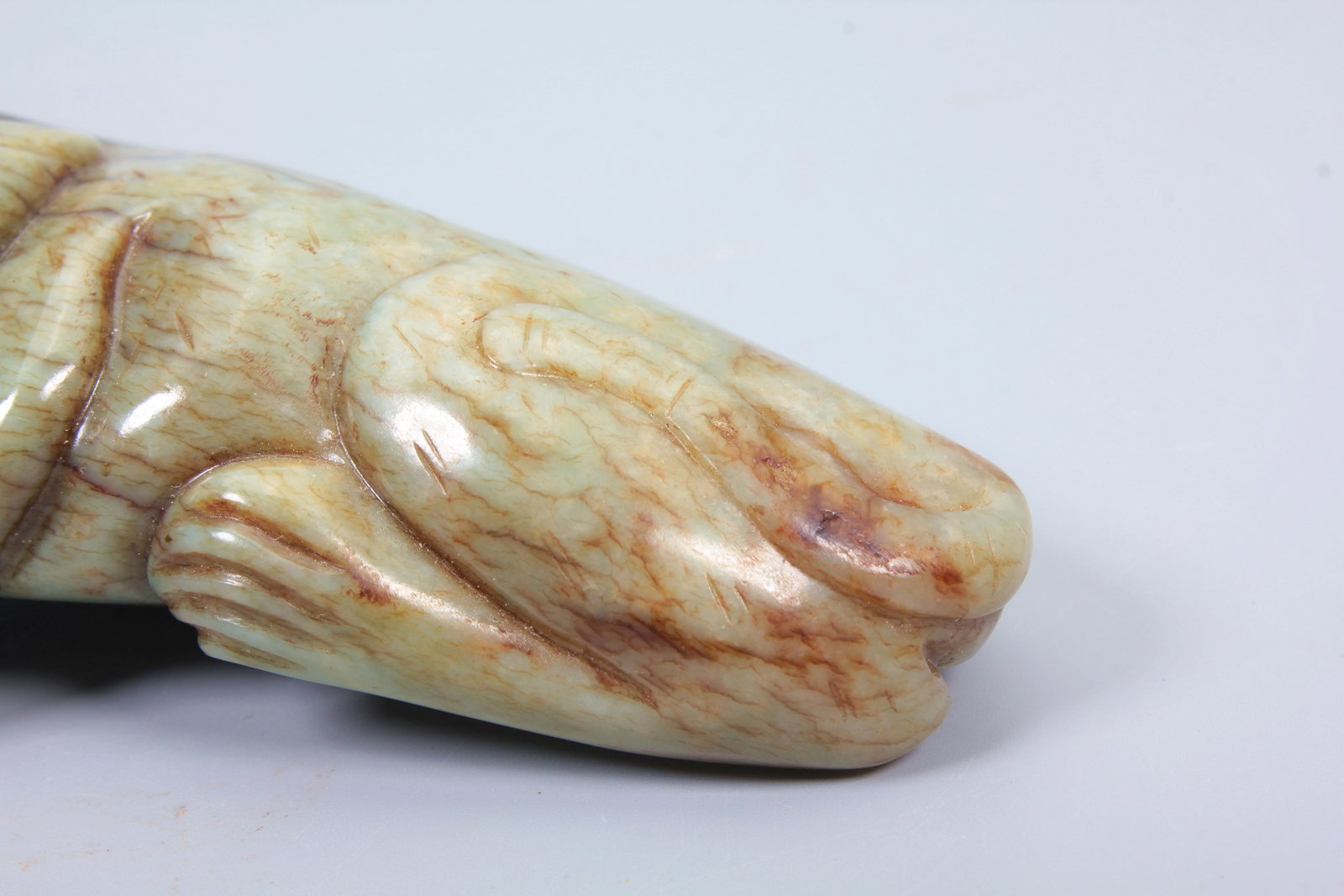 A HETIAN JADE TIGER ORNAMENT - 2
