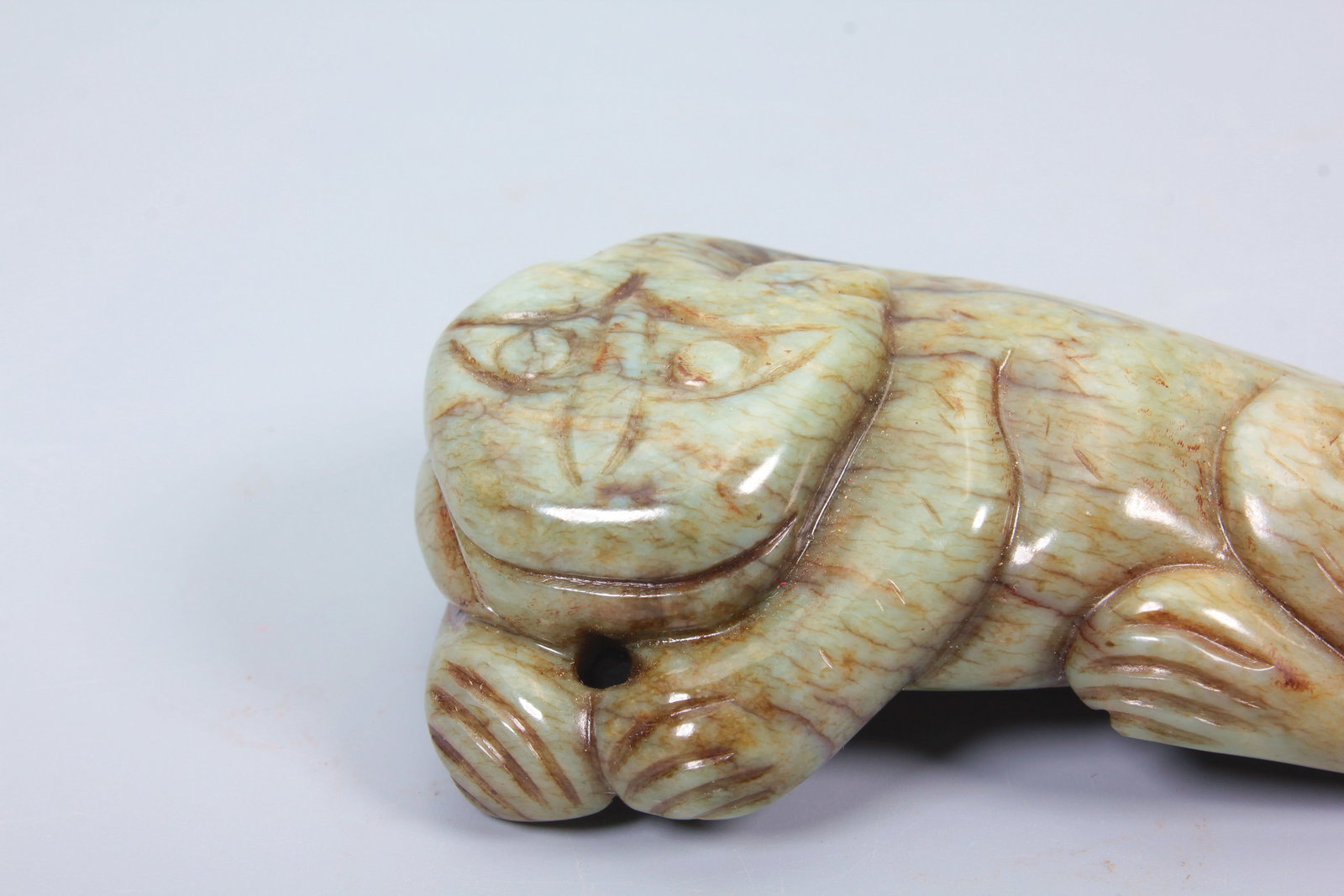 A HETIAN JADE TIGER ORNAMENT - 3