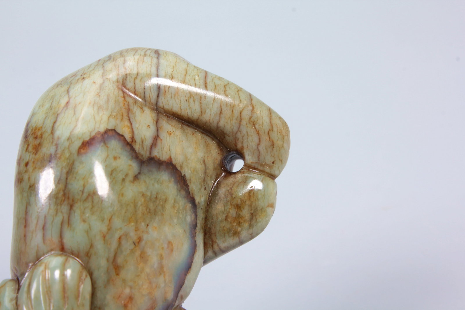 A HETIAN JADE TIGER ORNAMENT - 9