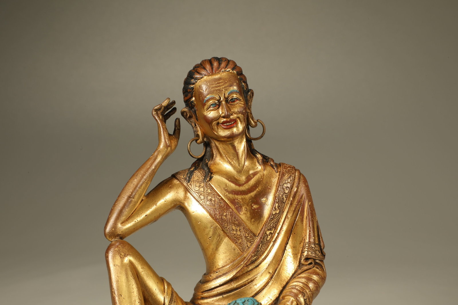 A Gilt Bronze Arhat Figure - 2