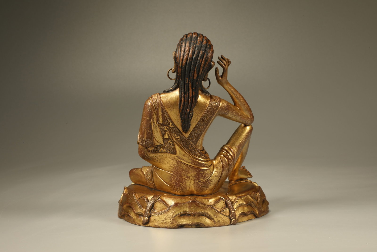 A Gilt Bronze Arhat Figure - 4