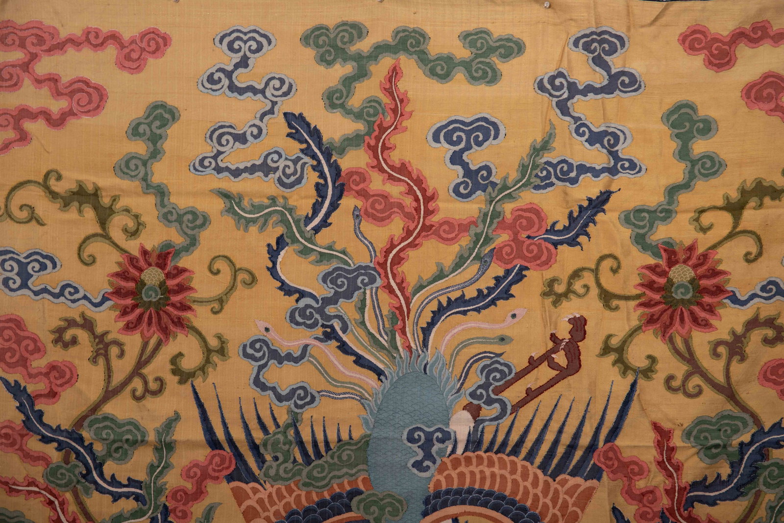 A Chinese Kesi Phoenix Embroidered Silk Panel - 3