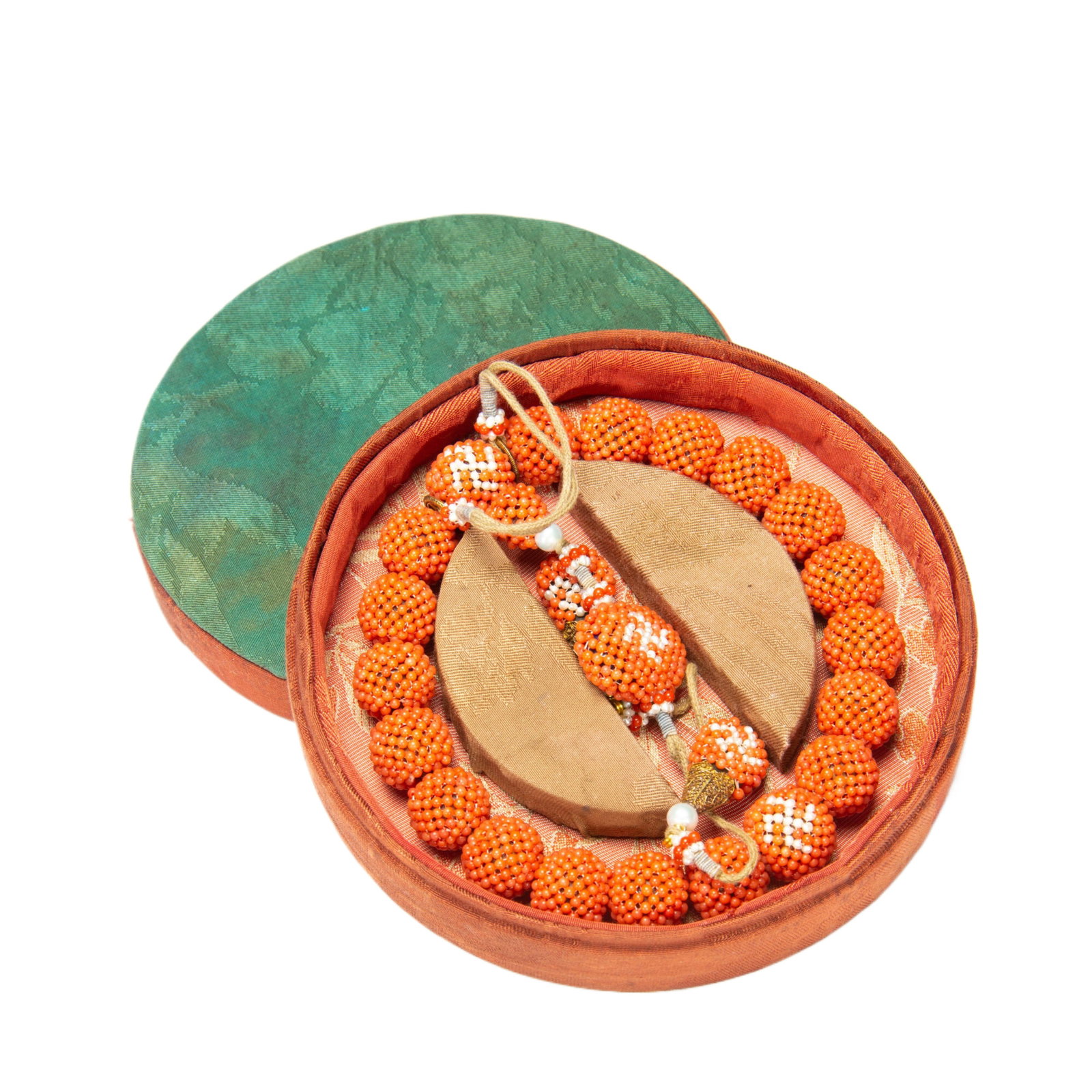 Chinese Coral Beaded Prayer Hand String (1 of 7)