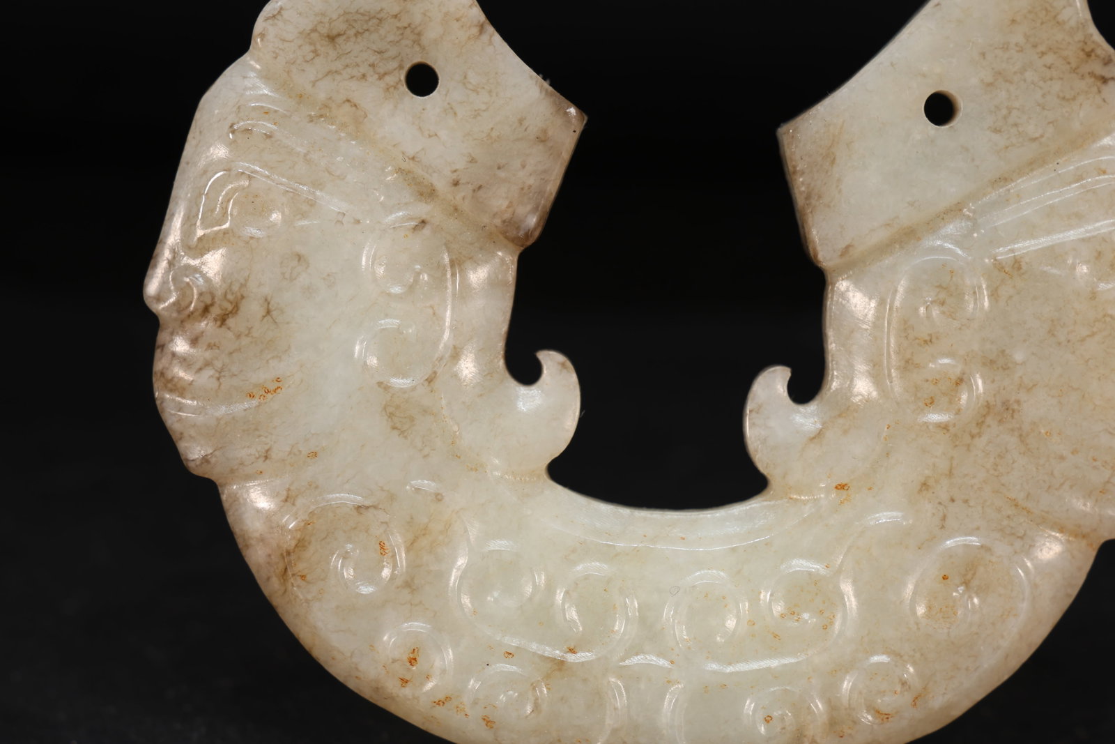 Jade Carved Character Face Pattern Huang - 3