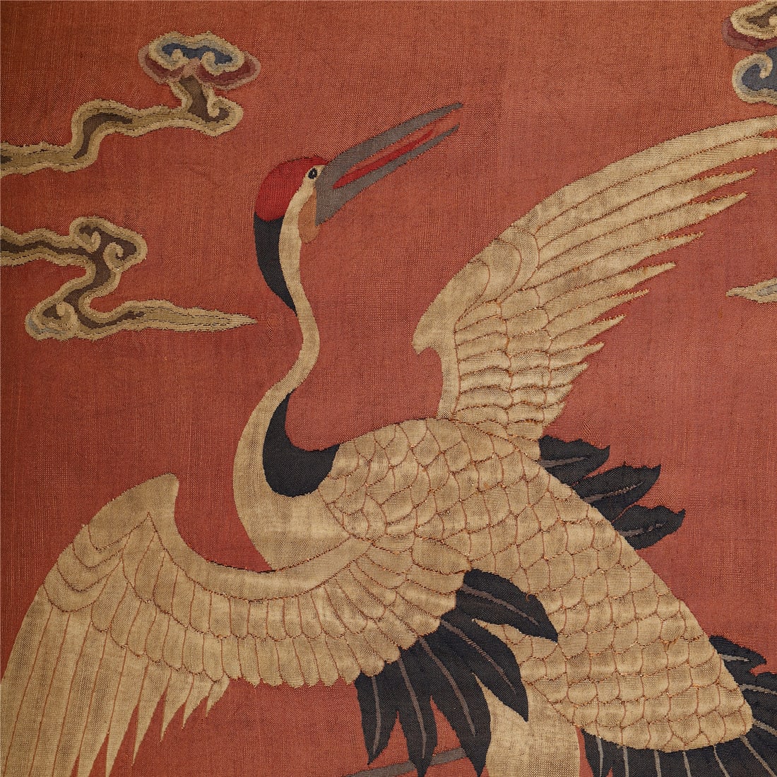 A CHINESE KESI 'CRANE AND FLOWERS' PANEL - 9