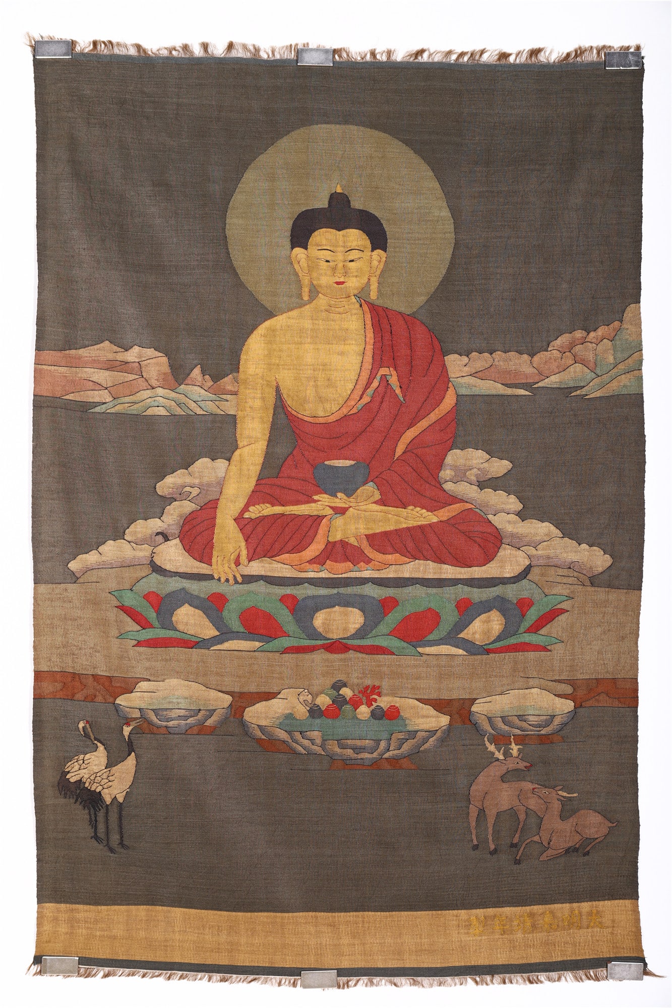 A Chinese Kesi Thangka of Buddha Shakyamuni (1 of 11)